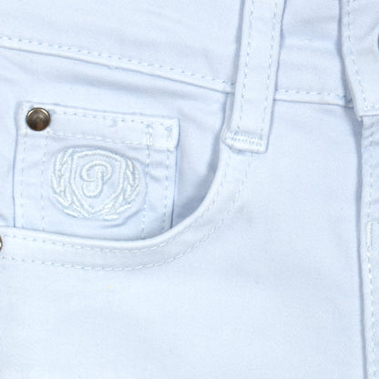 Ecru Long Sleeve and Light Blue Pants