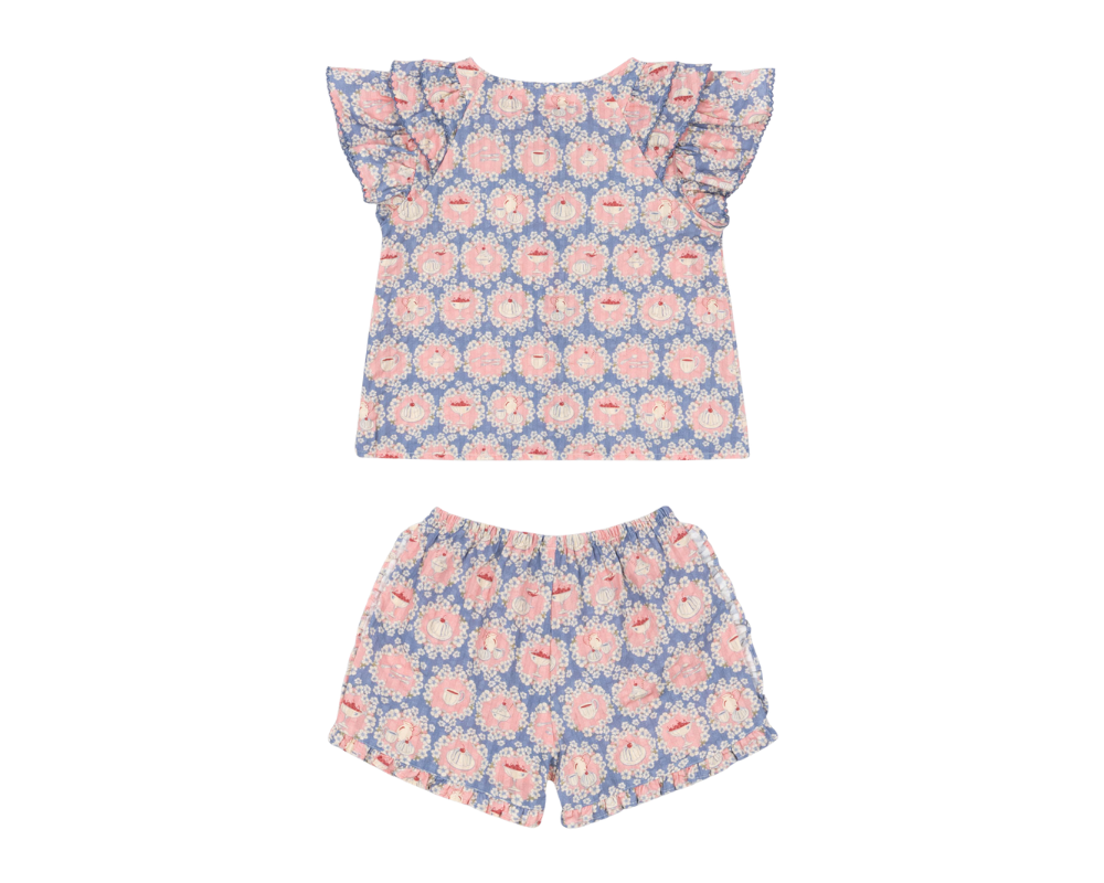 Kim Frill Shorts Set  - Tea Snack Time