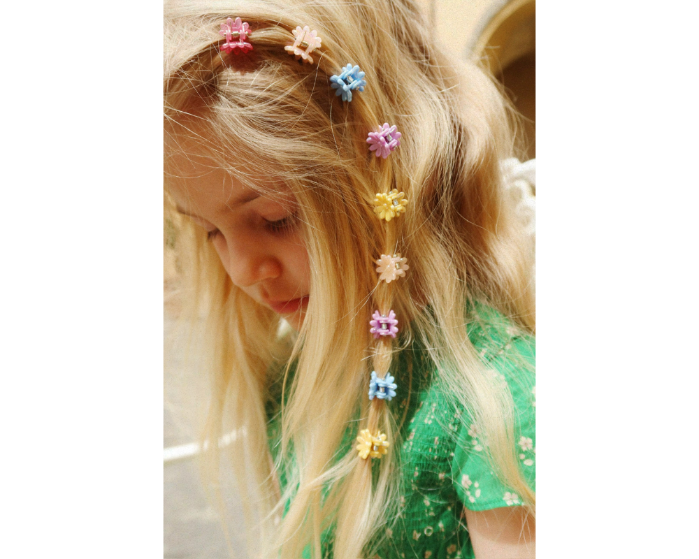 10 Pack Mini Flower Hair Clips