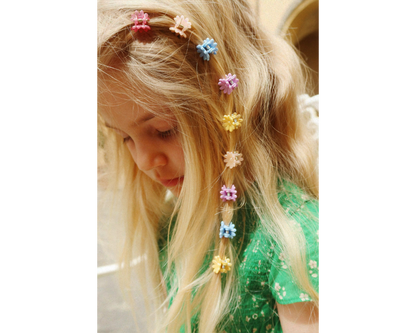 10 Pack Mini Flower Hair Clips