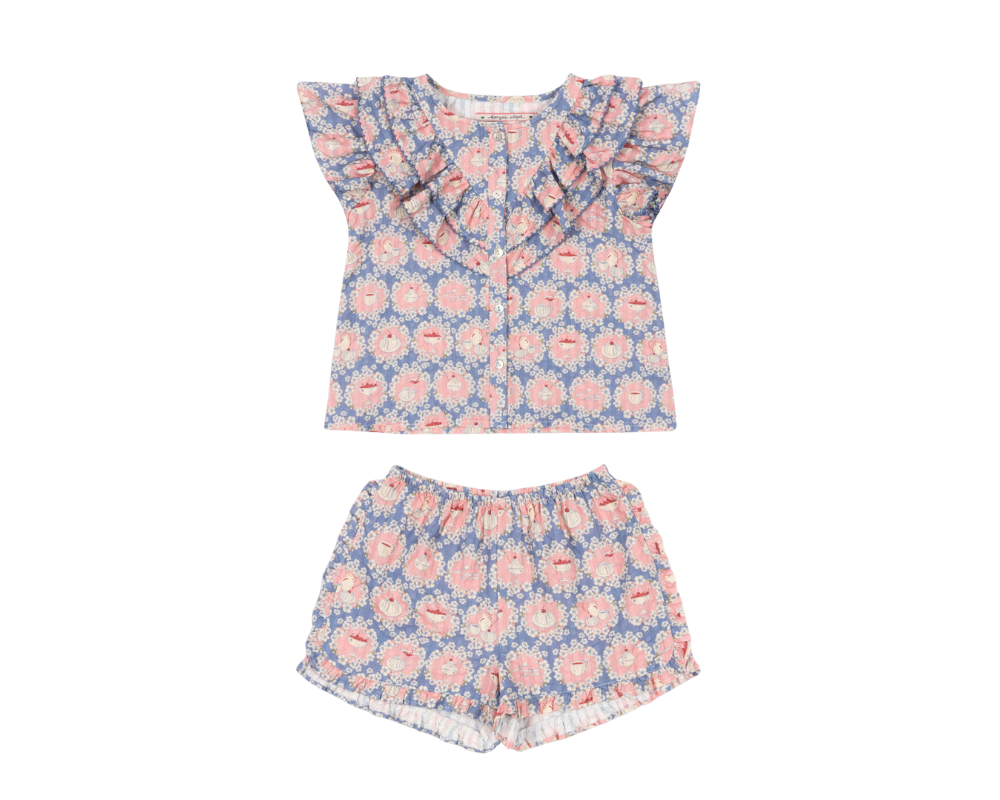 Kim Frill Shorts Set  - Tea Snack Time