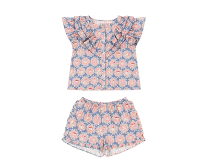 Kim Frill Shorts Set  - Tea Snack Time