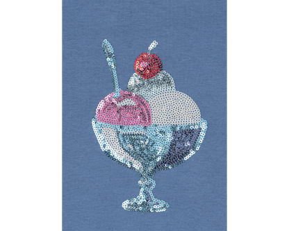 Loumilla Sweat Shorts Set - Ice Cream Colony Blue