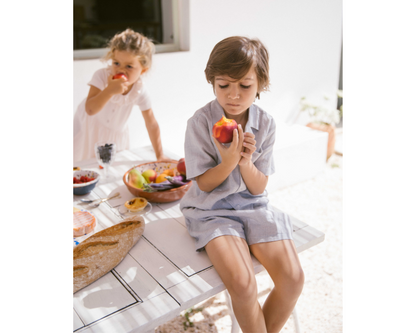 Tage and Pal Navy Stripe Shorts Set