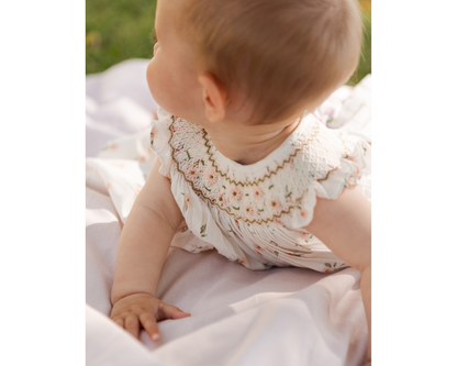Mariana Smocked Romper - Pink