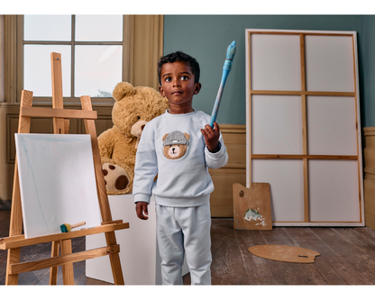 Bear Light Blue Sweat Set