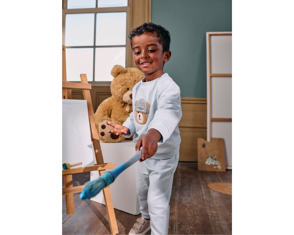 Bear Light Blue Sweat Set