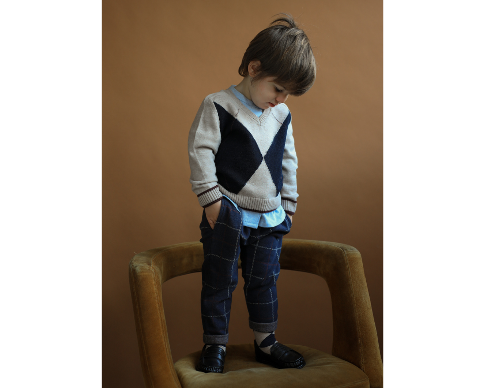 Kasper Argyle Sweater - Tortora