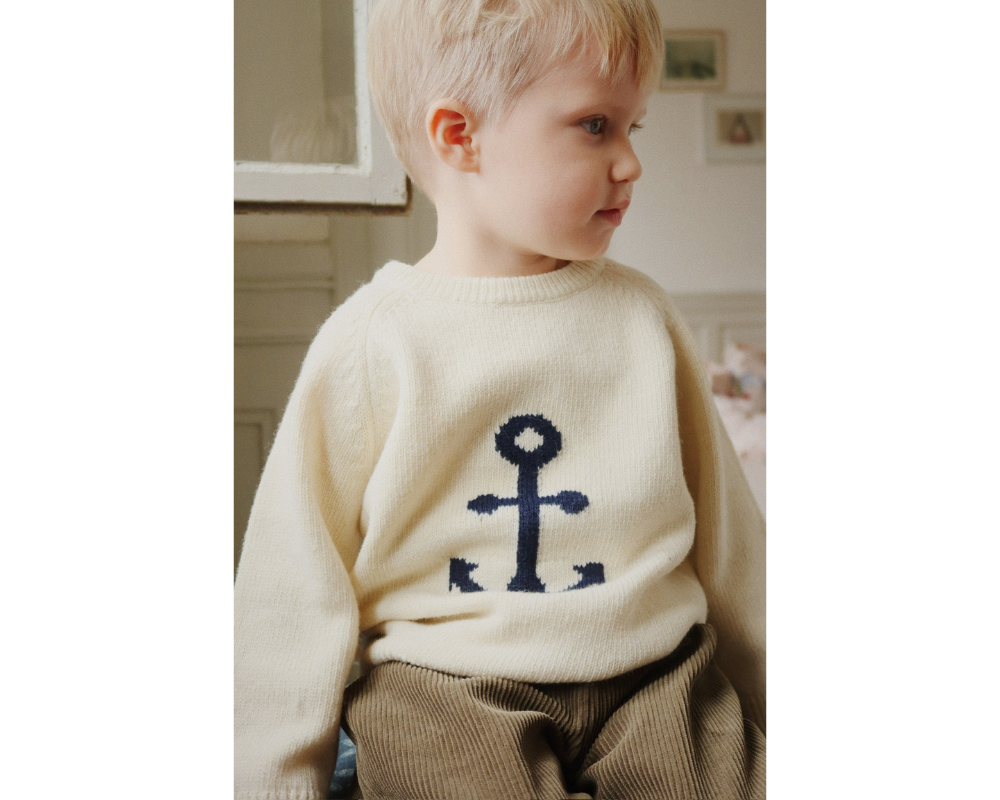 Anchor Wool Knit Sweater - Sailor