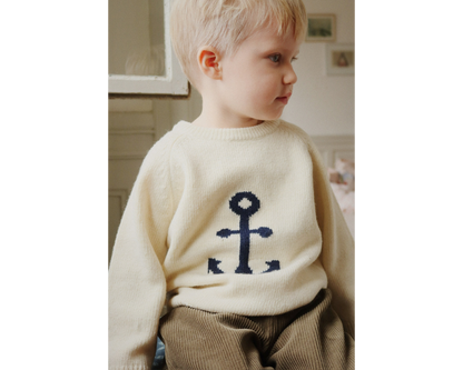 Anchor Wool Knit Sweater - Sailor