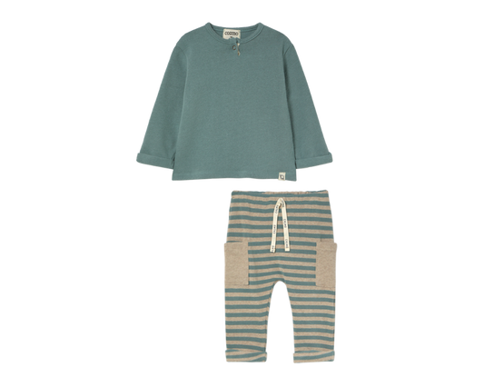 Soft Brush Long Sleeve Set - Artic Blue