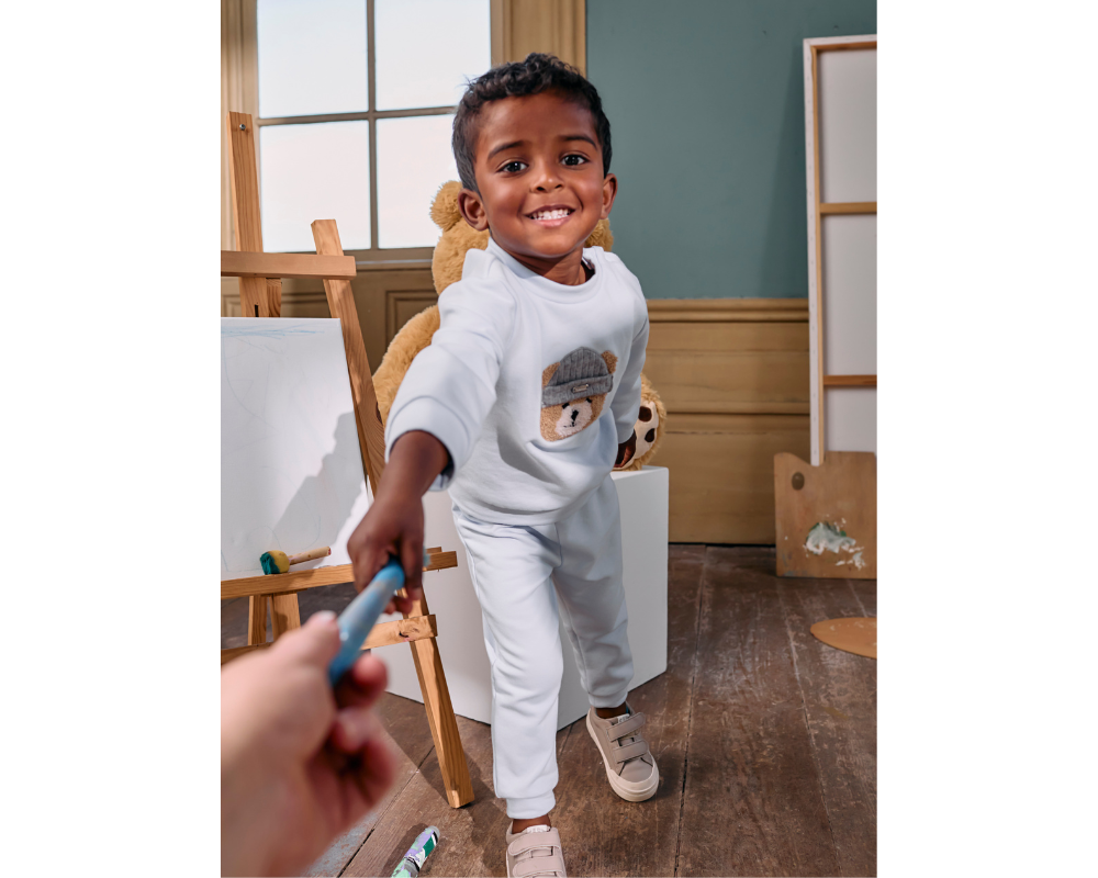 Bear Light Blue Sweat Set