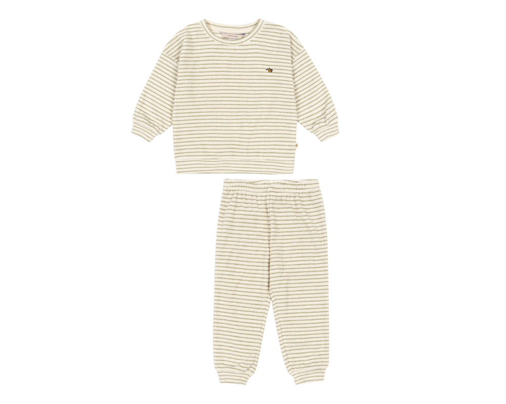 Itty Sweat Set - Tea Stripe