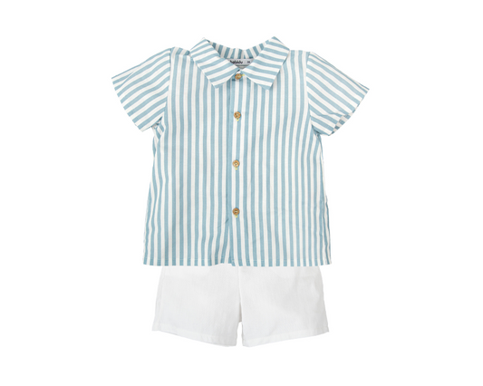 Aureola Striped Shorts Set