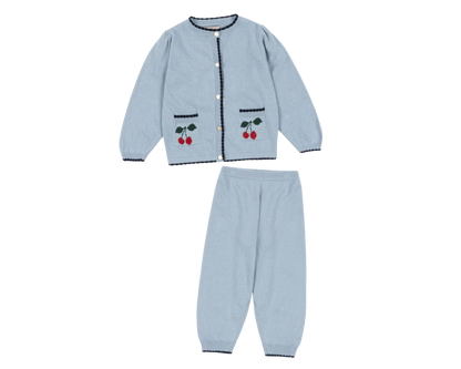 Alexa Knit Pants - Blue Fog