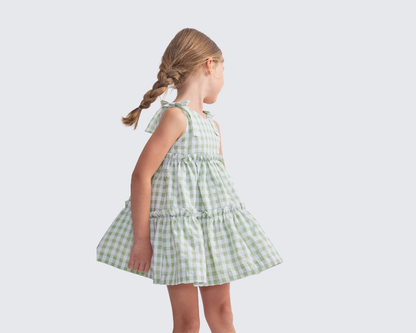 Verde Checked Dress