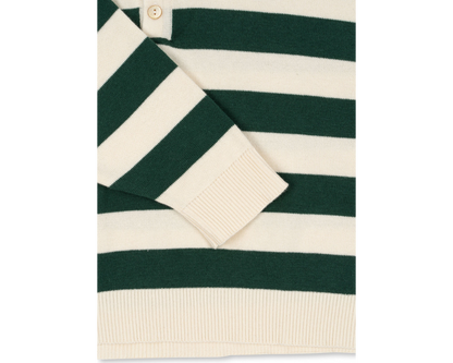 Manis Knit Polo - Pine Grove Stripe
