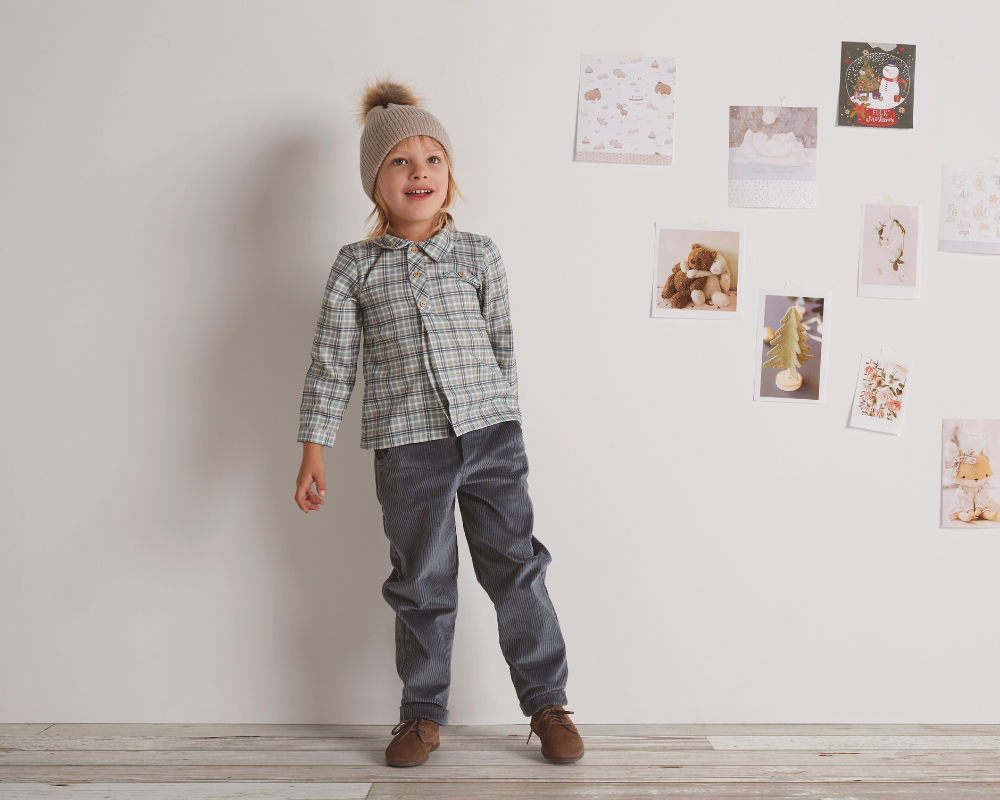 Ribera Plaid Corduroy Pants Set