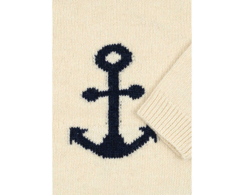 Anchor Wool Knit Sweater - Sailor