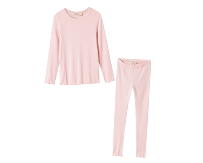 Tani Modal Ribbed Set - Rosewater
