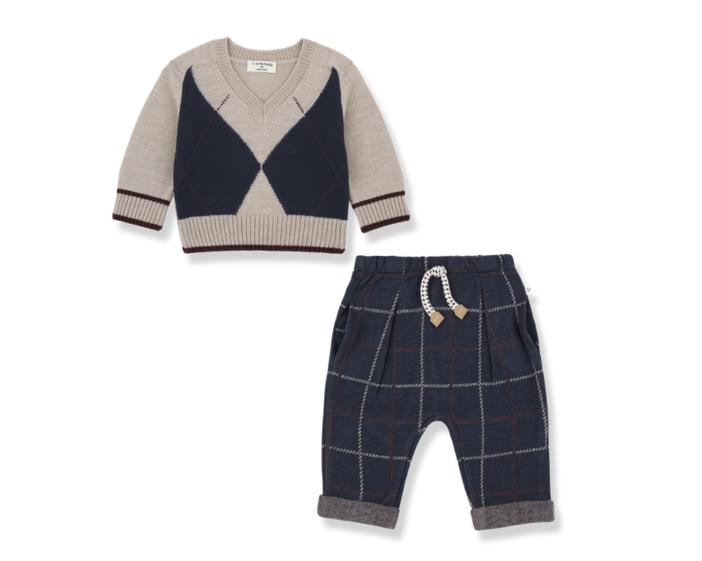 Kasper Argyle Sweater - Tortora