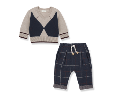 Kasper Argyle Sweater - Tortora
