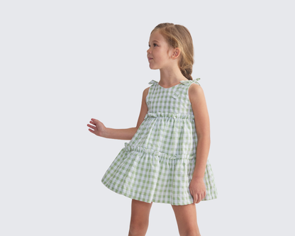 Verde Checked Dress