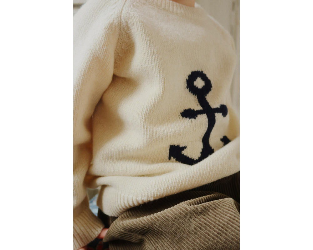 Anchor Wool Knit Sweater - Sailor