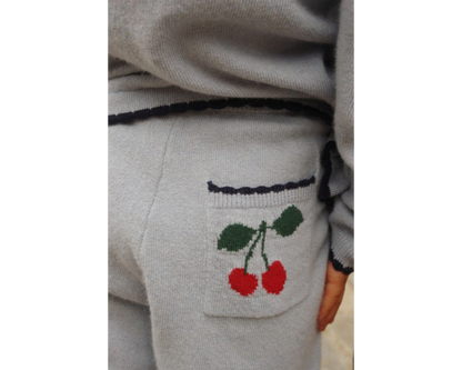 Alexa Knit Pants - Blue Fog