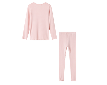 Tani Modal Ribbed Set - Rosewater