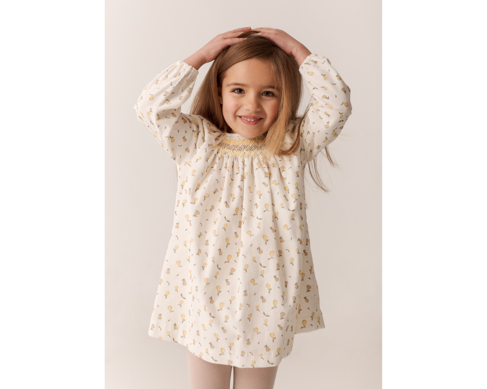 Peras Amarillo Long Sleeve Dress