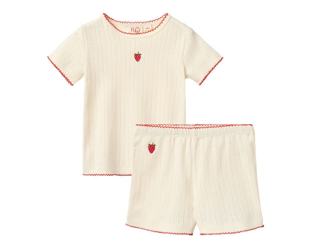 Flora Pointelle Shorts Set - Gentle Cream
