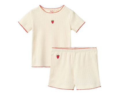 Flora Pointelle Shorts Set - Gentle Cream