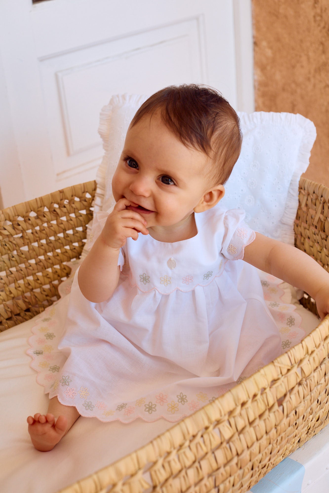 White Embroidered Baby Dress