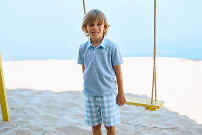 Green Checkered Shorts Set