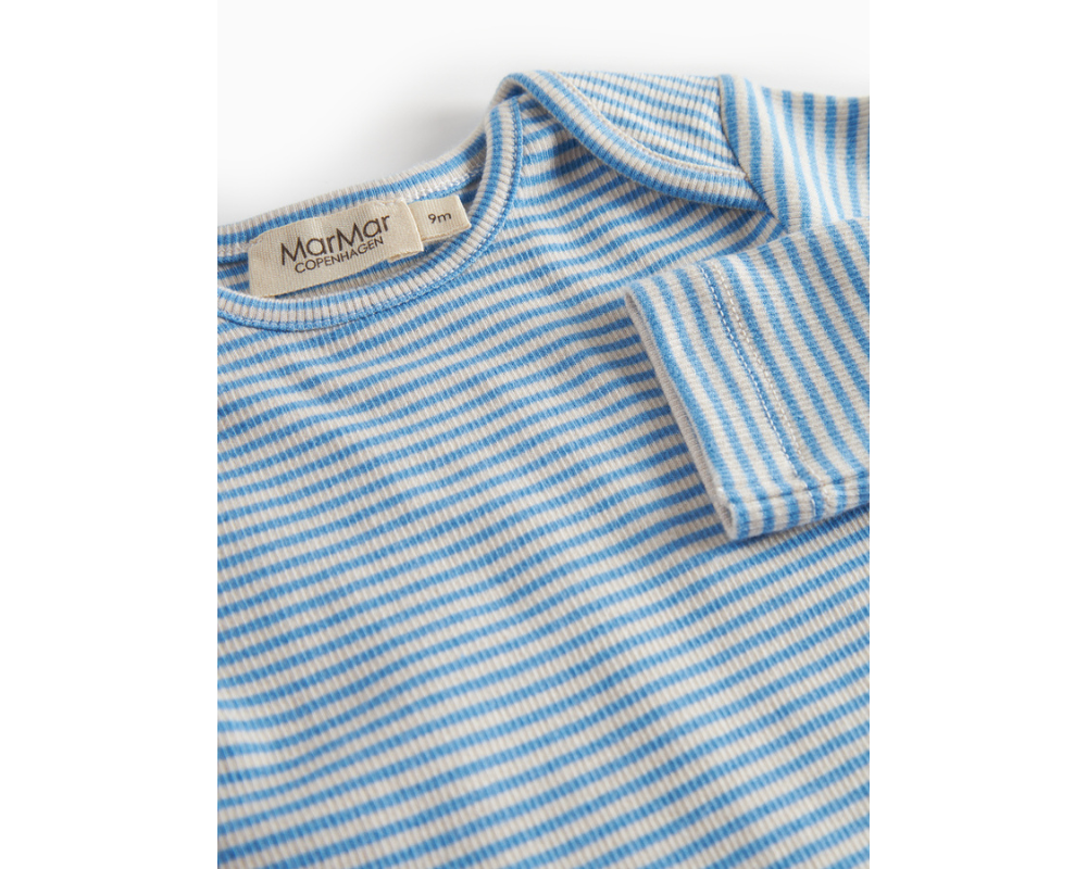 Blue Striped Long Sleeve Onesie Set