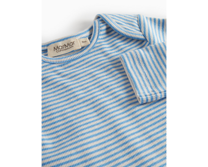 Blue Striped Long Sleeve Onesie Set