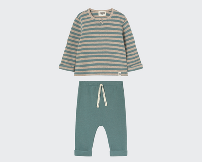 Soft Brush Sweater Set - Artic Blue