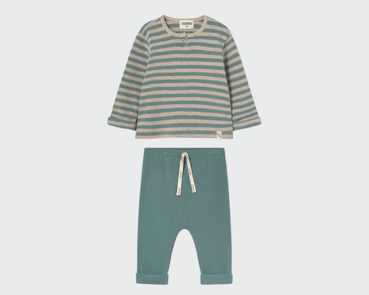 Soft Brush Sweater Set - Artic Blue
