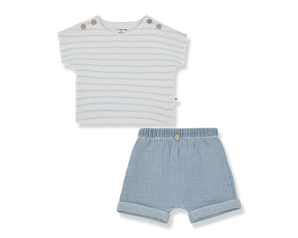 Guido Top and Angelo Denim Shorts Set