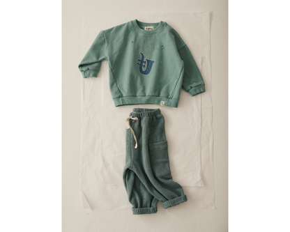 Soft Brush Sweater Set - Artic Blue