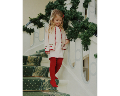 Collette Cardigan - Off White Cherry