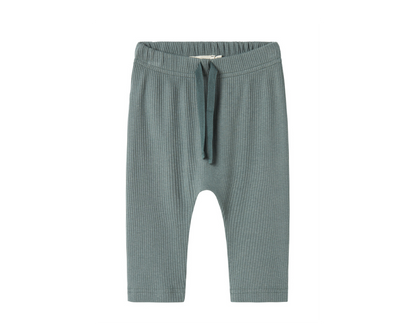 Long Sleeve Ribbed Henley Set - Dusty Green