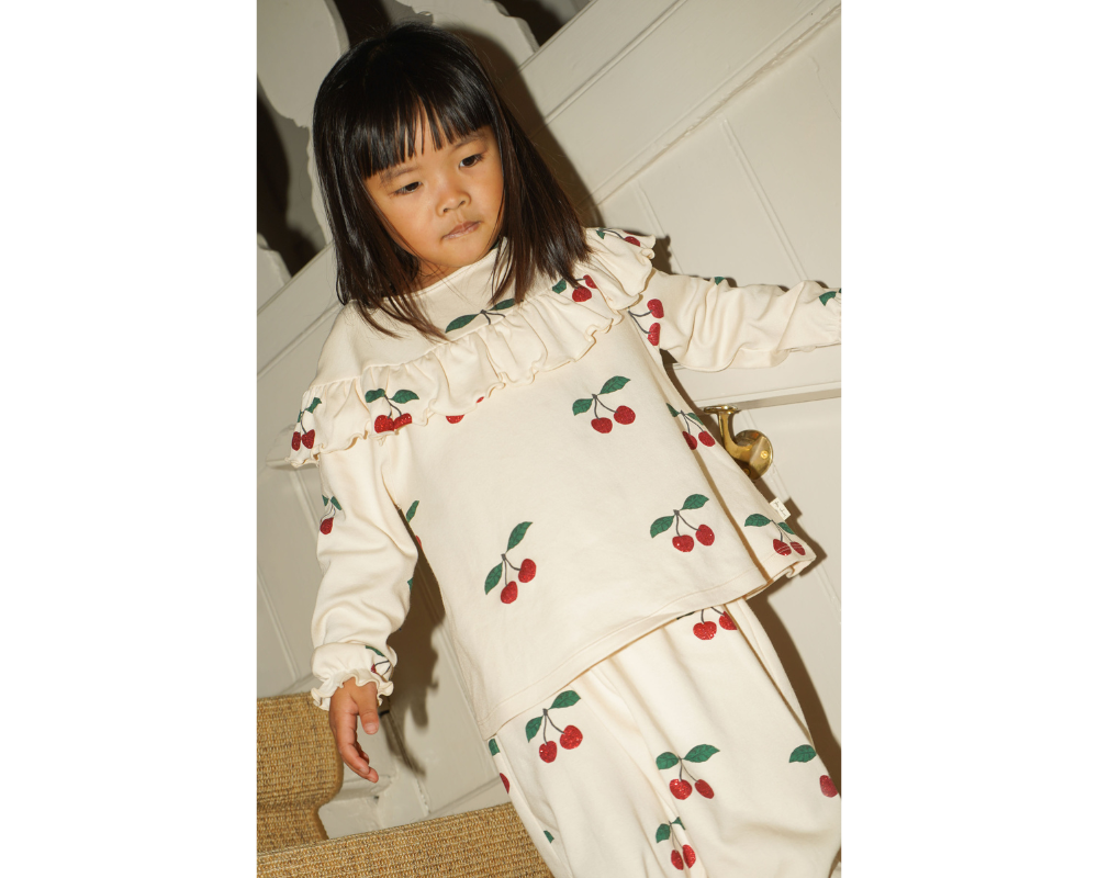 Malli Glitter Blouse and Pants Set - Ma Grande Cerise Glitter Mellow