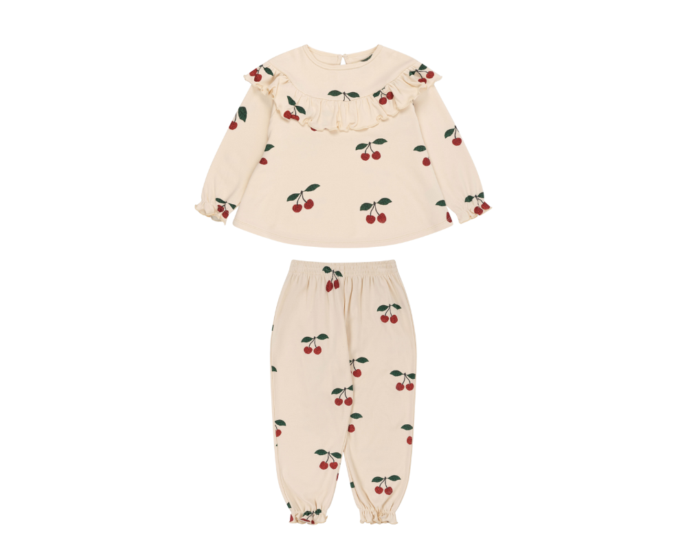 Malli Glitter Blouse and Pants Set - Ma Grande Cerise Glitter Mellow