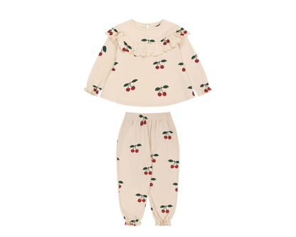 Malli Glitter Blouse and Pants Set - Ma Grande Cerise Glitter Mellow