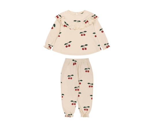 Malli Glitter Blouse and Pants Set - Ma Grande Cerise Glitter Mellow