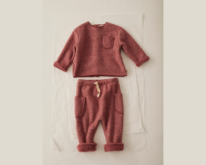 Soft Melange Bamboo Sweater Set - Rose Tea