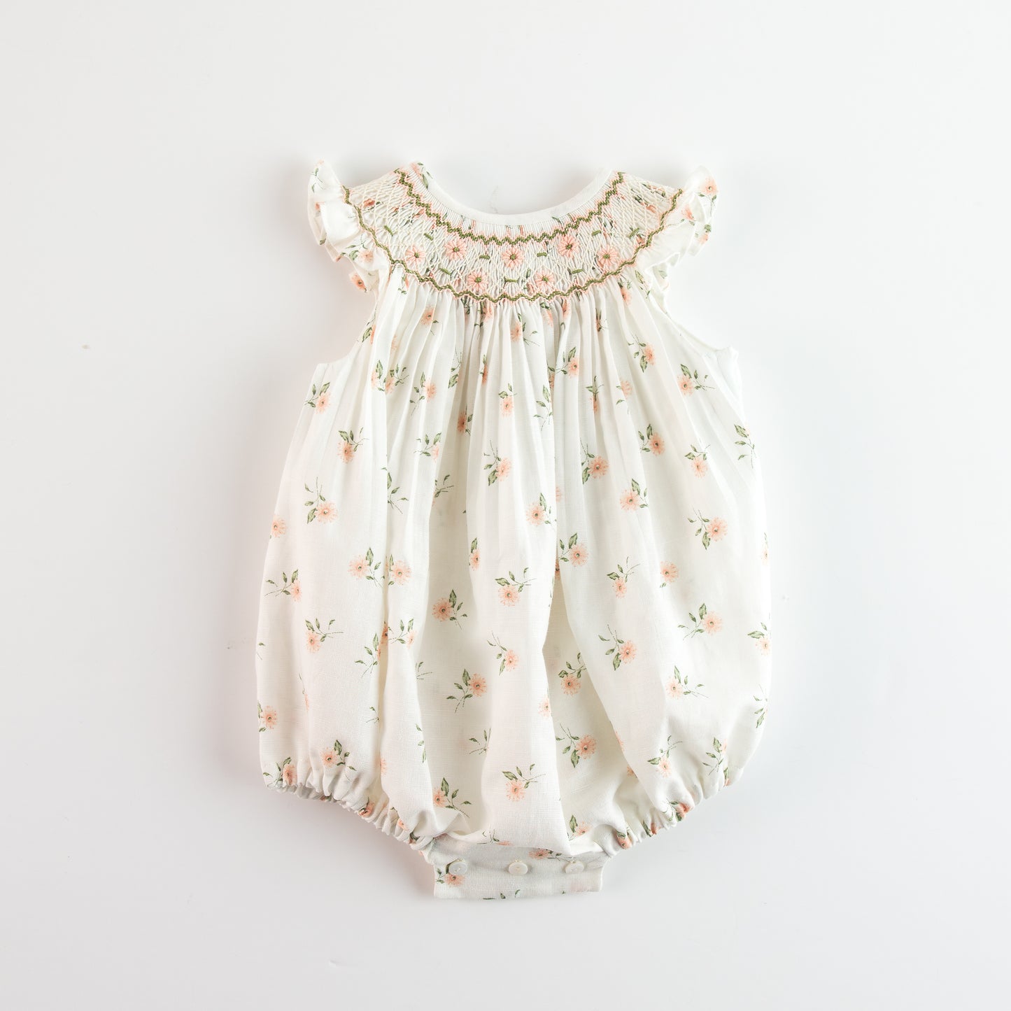 Mariana Smocked Romper - Pink