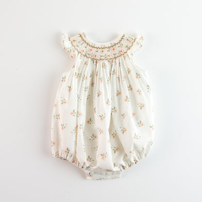 Mariana Smocked Romper - Pink